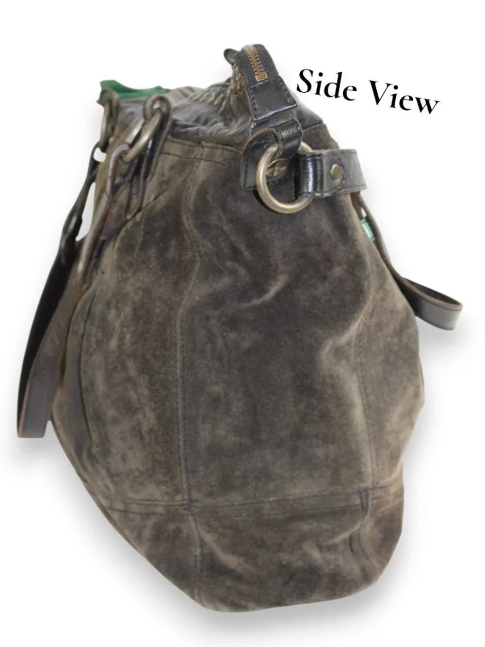 George Gina & Lucy CosmiCurse No Grey Day City Suede Shoulder Y2K Bag